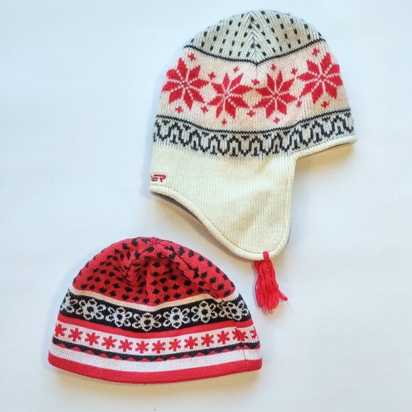 Lot of 2~Spyder Ski Snow Wool Beanie/Hat Outdoor Snowboard Winter Youth/Kid - Picture 2 of 10